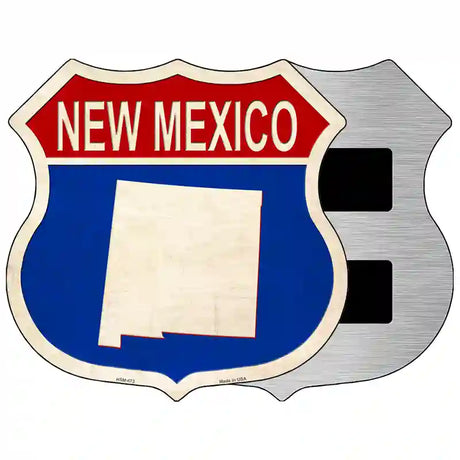 New Mexico Silhouette Novelty Metal Highway Shield Sign 5" (HSM)