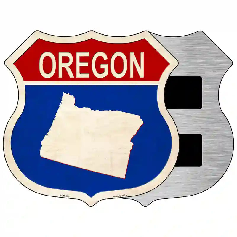 Oregon Silhouette Novelty Metal Highway Shield Sign 5" (HSM)