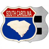 South Carolina Silhouette Novelty Metal Highway Shield Sign 5" (HSM)