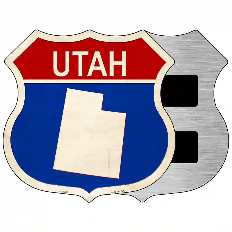 Utah Silhouette Novelty Metal Highway Shield Sign 5" (HSM)