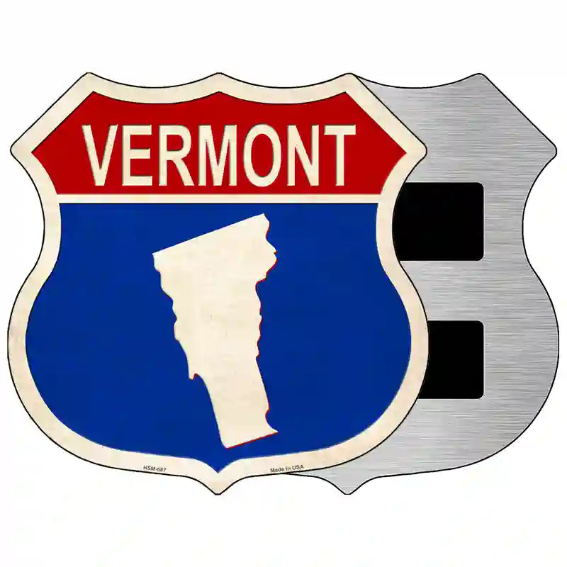 Vermont Silhouette Novelty Metal Highway Shield Sign 5" (HSM)