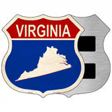 Virginia Silhouette Novelty Metal Highway Shield Sign 5" (HSM)