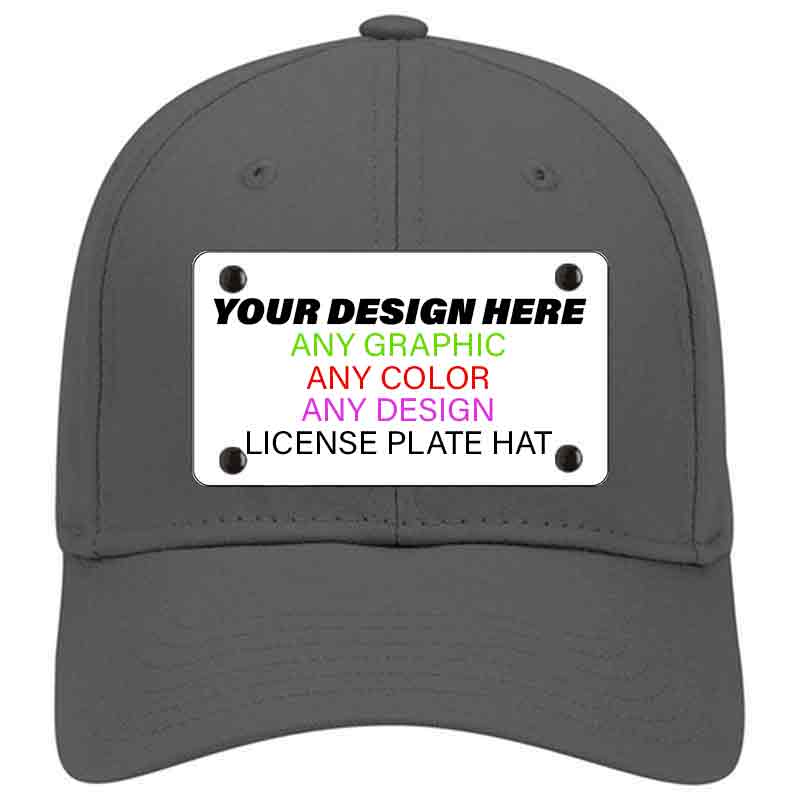 Charcoal Cotton Mounted License Plate Hat