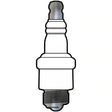 White Novelty Metal Spark Plug Sign J-001