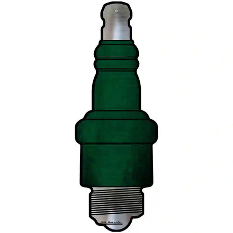 Green Oil Rubbed Novelty Metal Spark Plug Sign J-004