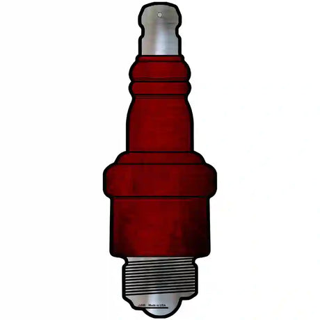 Red Oil Rubbed Novelty Metal Spark Plug Sign J-008