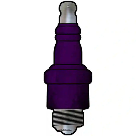 Purple Oil Rubbed Novelty Metal Spark Plug Sign J-010