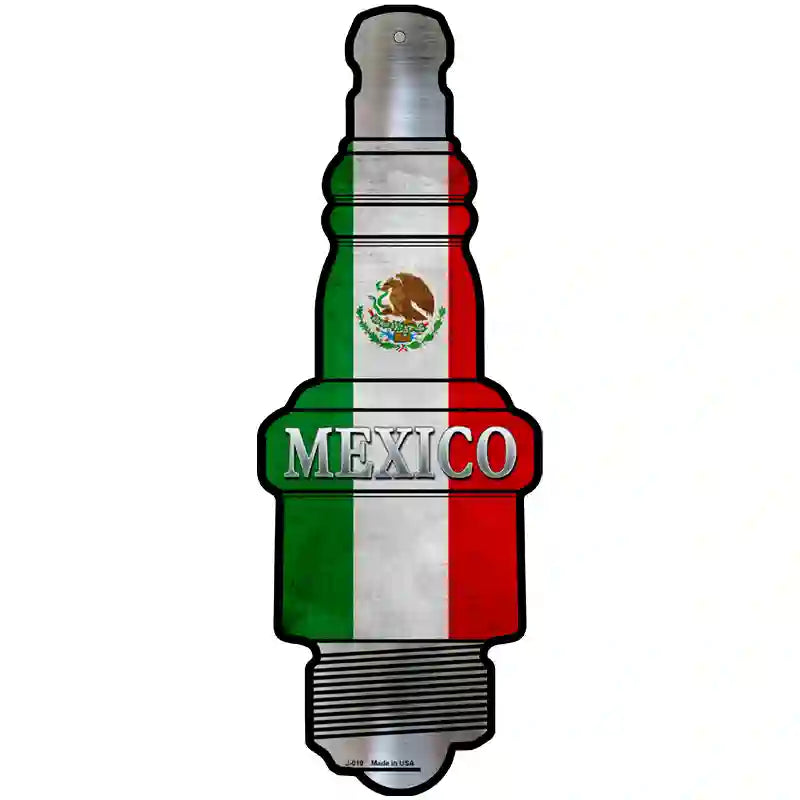 Mexico Novelty Metal Spark Plug Sign J-019