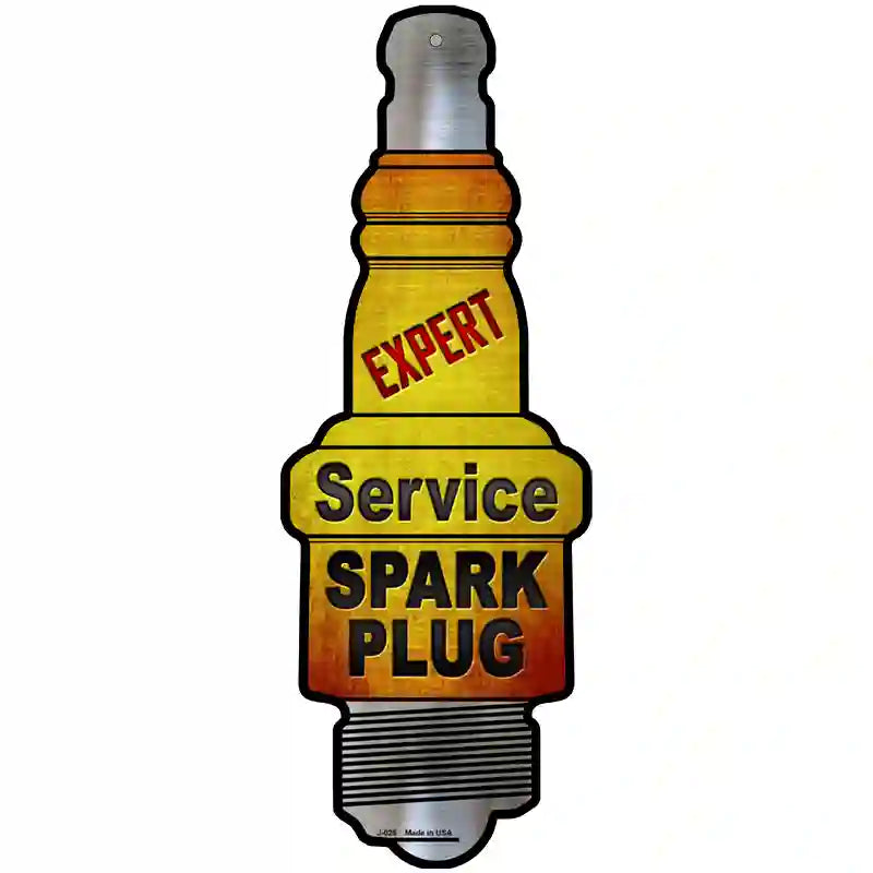 Expert Service Novelty Metal Spark Plug Sign J-025