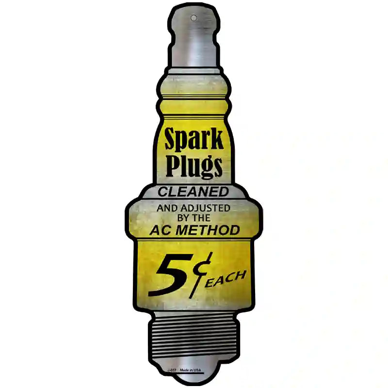 Spark Plugs Novelty Metal Spark Plug Sign J-027