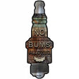 No Bums Allowed Novelty Metal Spark Plug Sign J-048