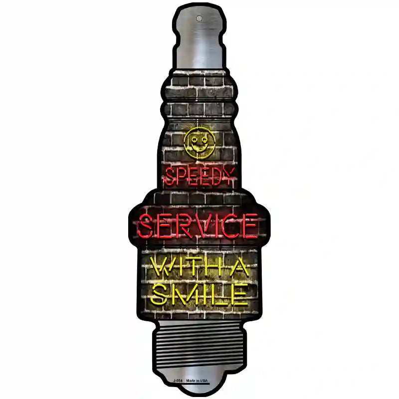 Speedy Service Novelty Metal Spark Plug Sign J-054