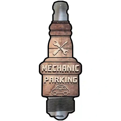 Mechanic Parking Novelty Metal Spark Plug Sign J-070