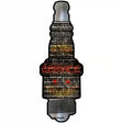 At Your Service Novelty Metal Spark Plug Sign J-083