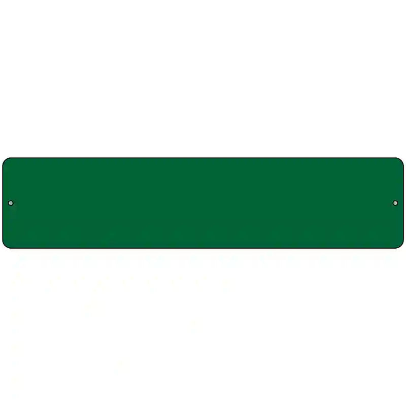 Green Solid Blank Novelty Metal Street Sign 18" x 4" (K)