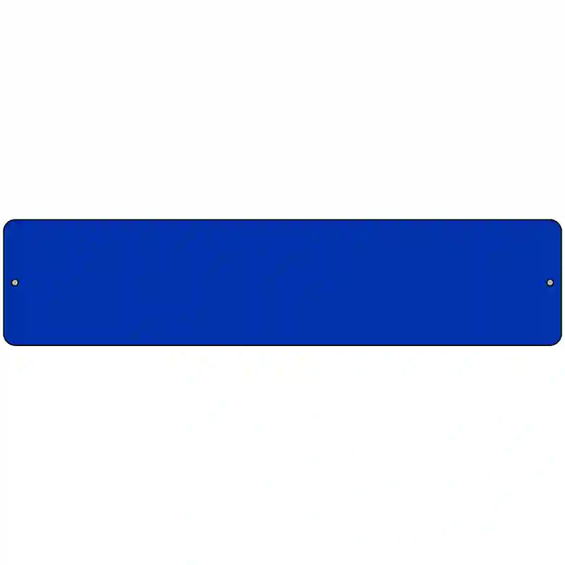 Blue Solid Blank Novelty Metal Street Sign 18" x 4" (K)