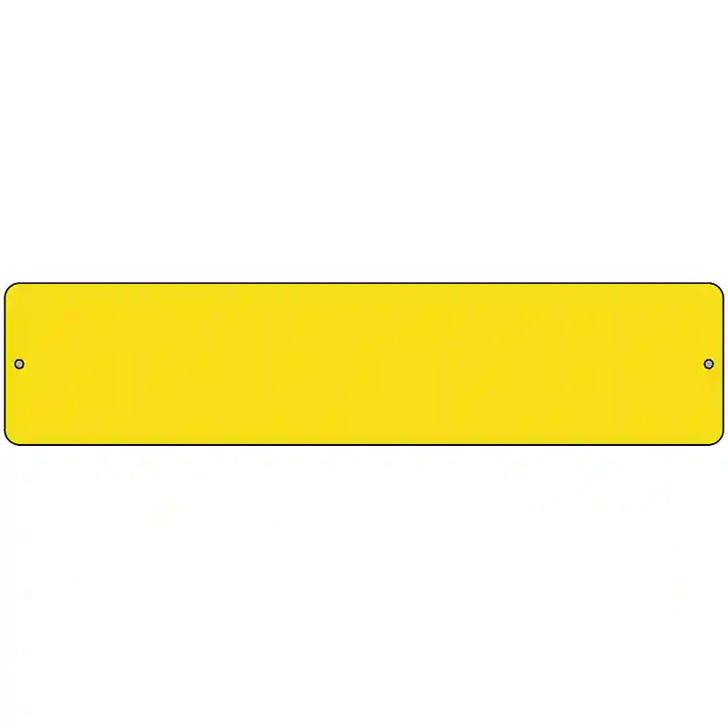 Yellow Solid Blank Novelty Metal Street Sign 18" x 4" (K)