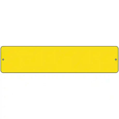 Yellow Solid Blank Novelty Metal Street Sign 18" x 4" (K)