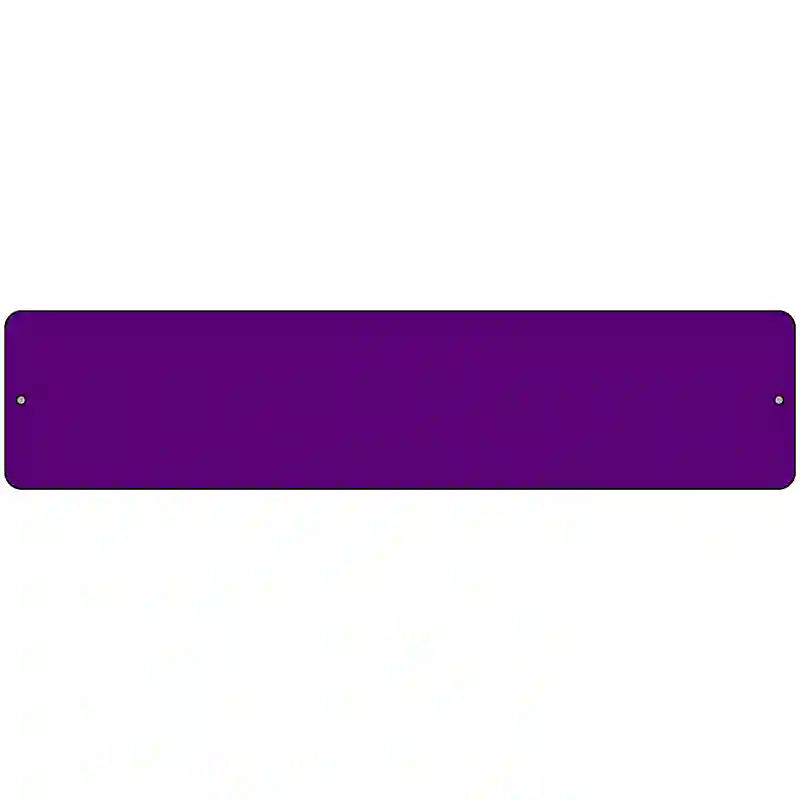 Purple Solid Blank Novelty Metal Street Sign 18" x 4" (K)