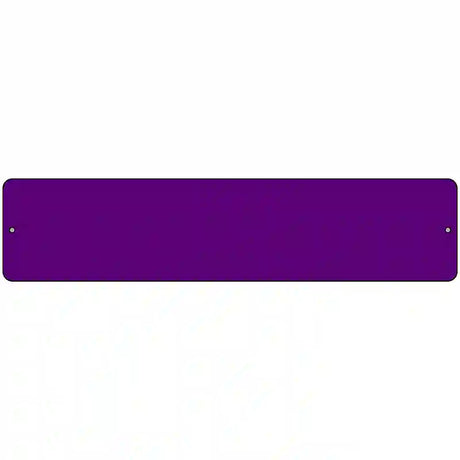 Purple Solid Blank Novelty Metal Street Sign 18" x 4" (K)