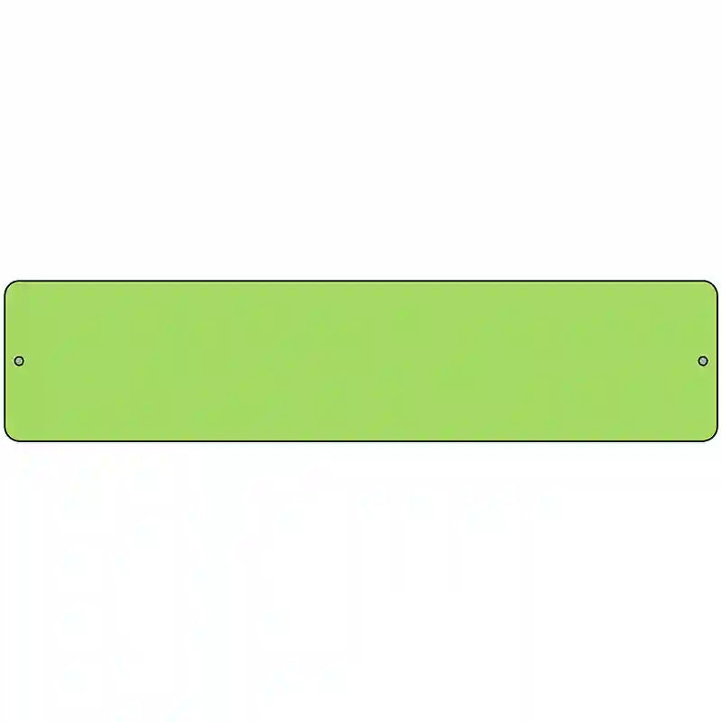 Lime Green Solid Blank Novelty Metal Street Sign 18" x 4" (K)