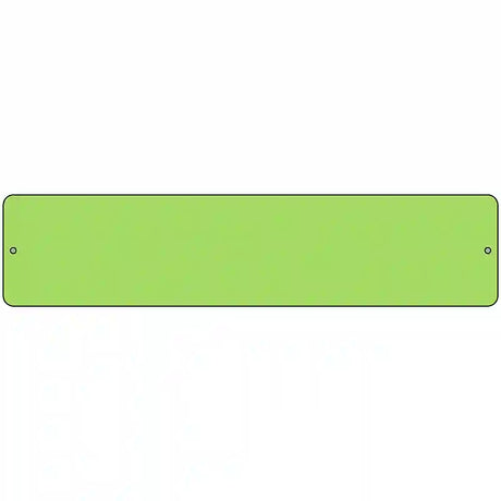 Lime Green Solid Blank Novelty Metal Street Sign 18" x 4" (K)