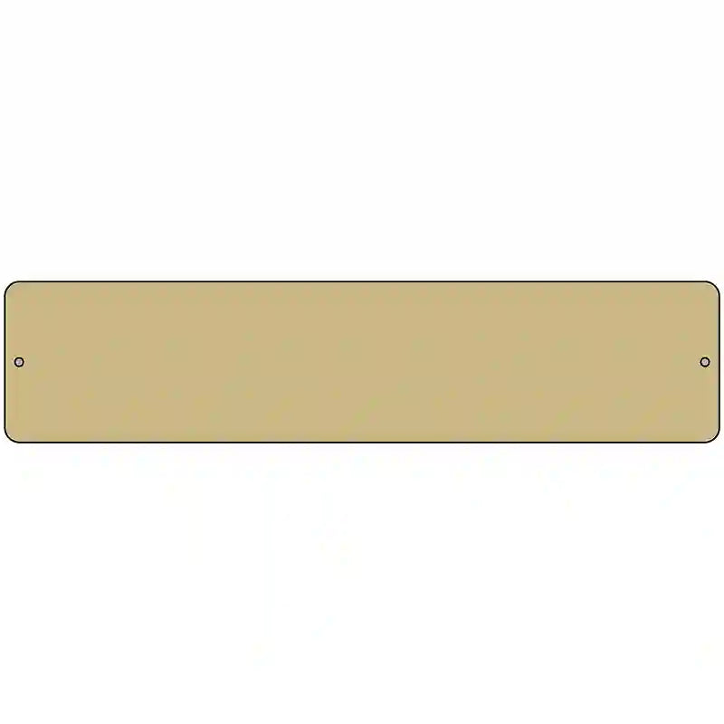 Gold Solid Blank Novelty Metal Street Sign 18" x 4" (K)