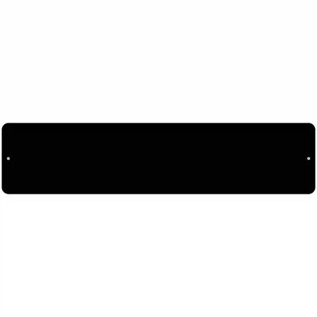 Black Solid Blank Novelty Metal Street Sign 18" x 4" (K)