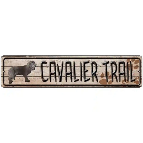 Cavalier Trail Novelty Metal Street Sign 18" x 4" (K)