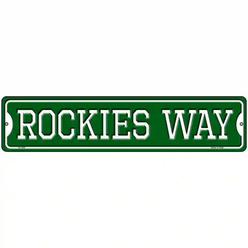 Rockies Way Novelty Metal Street Sign 18" x 4" (K)