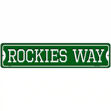 Rockies Way Novelty Metal Street Sign 18" x 4" (K)