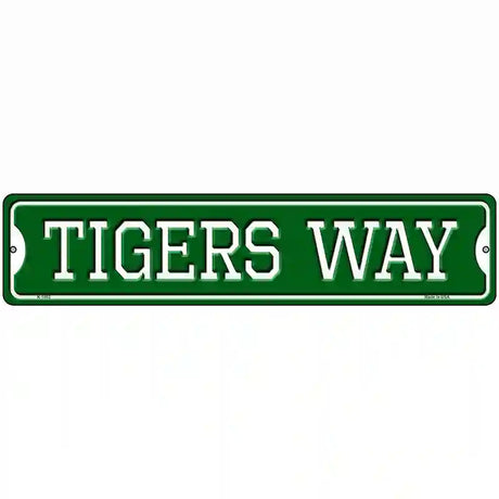 Tigers Way Novelty Metal Street Sign 18" x 4" (K)