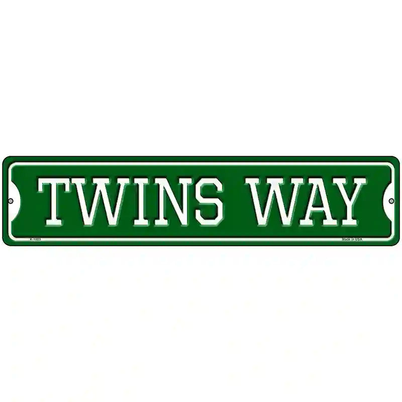 Twins Way Novelty Metal Street Sign 18" x 4" (K)