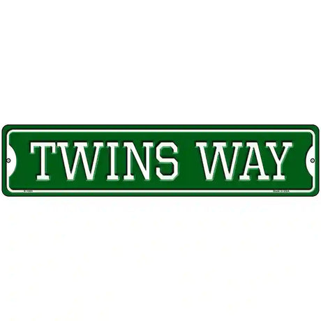 Twins Way Novelty Metal Street Sign 18" x 4" (K)