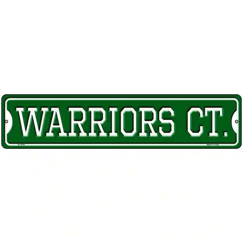 Warriors Ct Novelty Metal Street Sign 18" x 4" (K)