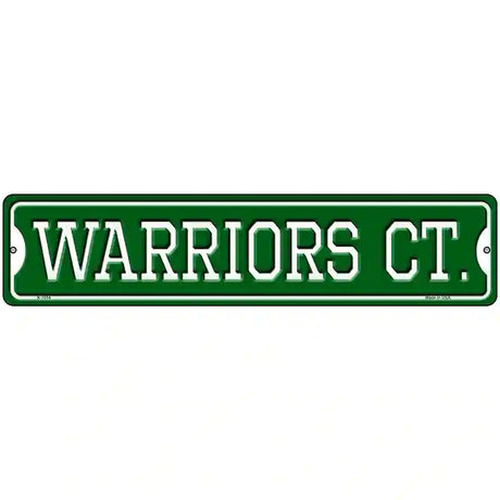 Warriors Ct Novelty Metal Street Sign 18" x 4" (K)