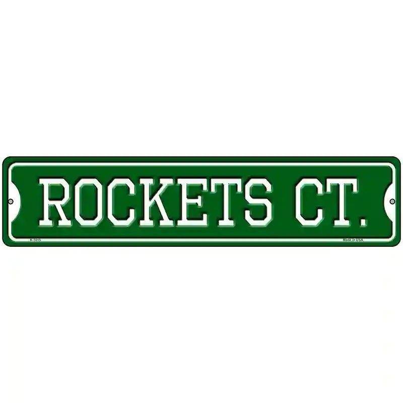 Rockets Ct Novelty Metal Street Sign 18" x 4" (K)