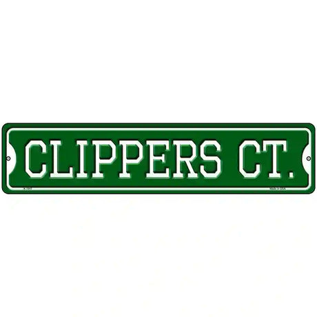 Clippers Ct Novelty Metal Street Sign 18" x 4" (K)