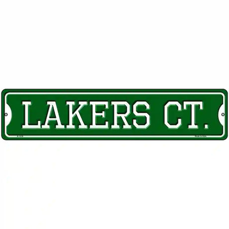 Lakers Ct Novelty Metal Street Sign 18" x 4" (K)