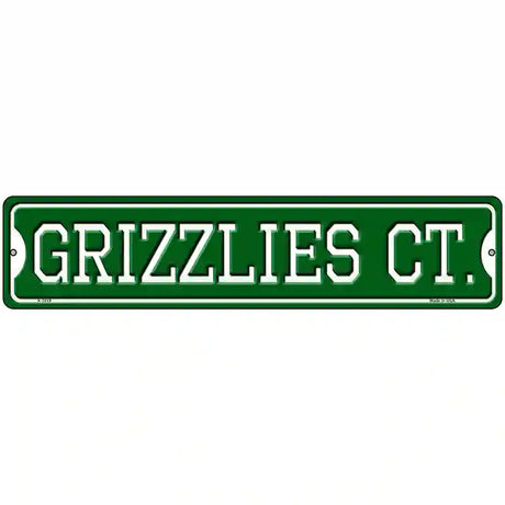 Grizzlies Ct Novelty Metal Street Sign 18" x 4" (K)