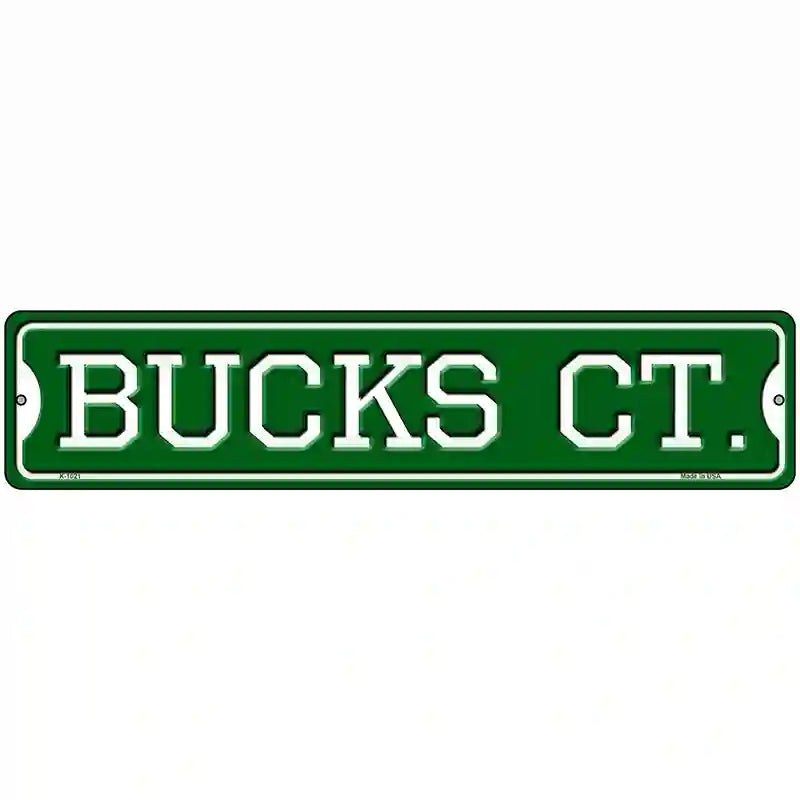 Bucks Ct Novelty Metal Street Sign 18" x 4" (K)