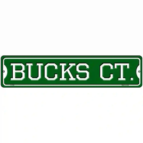 Bucks Ct Novelty Metal Street Sign 18" x 4" (K)