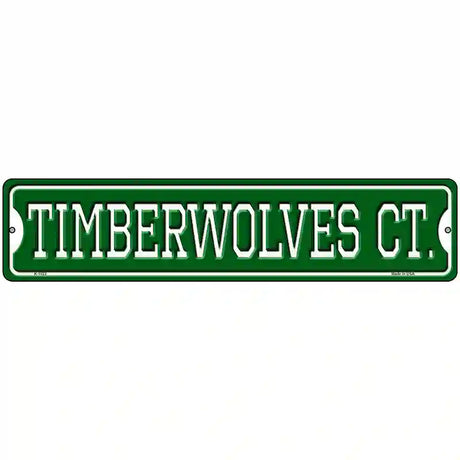 Timberwolves Ct Novelty Metal Street Sign 18" x 4" (K)