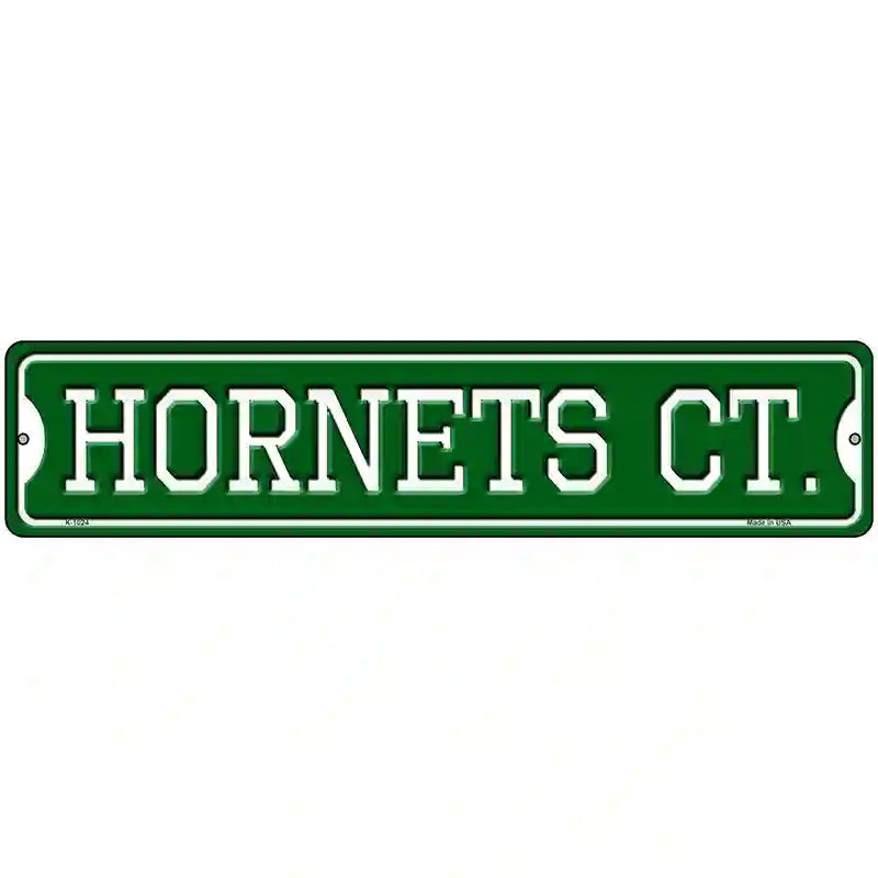 Hornets Ct Novelty Metal Street Sign 18" x 4" (K)