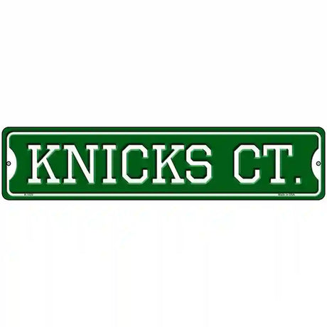 Knicks Ct Novelty Metal Street Sign 18" x 4" (K)