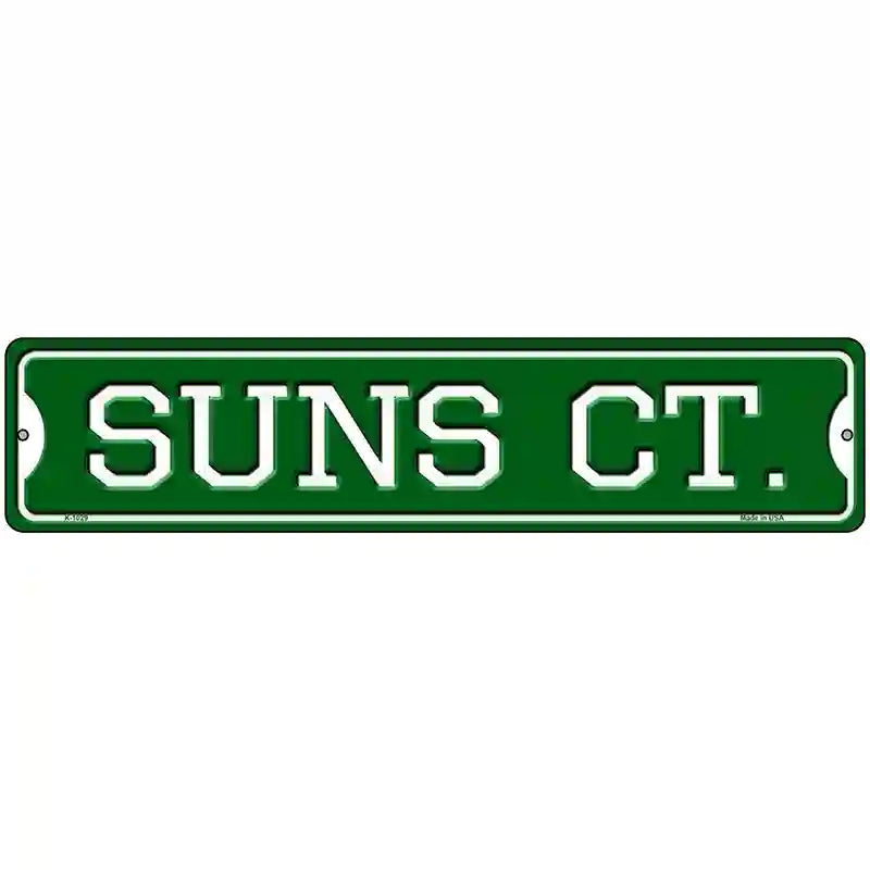 Suns Ct Novelty Metal Street Sign 18" x 4" (K)