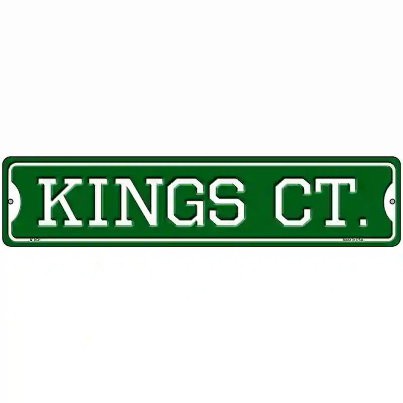 Kings Ct Novelty Metal Street Sign 18" x 4" (K)