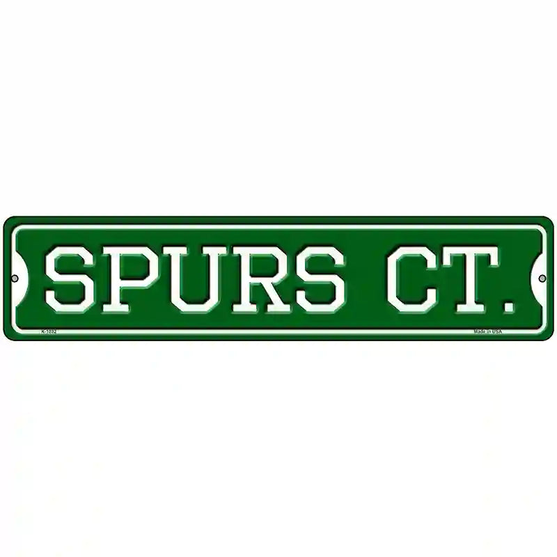 Spurs Ct Novelty Metal Street Sign 18" x 4" (K)