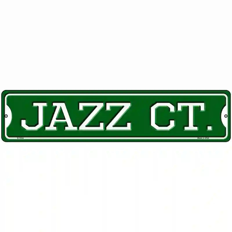 Jazz Ct Novelty Metal Street Sign 18" x 4" (K)