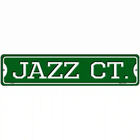 Jazz Ct Novelty Metal Street Sign 18" x 4" (K)